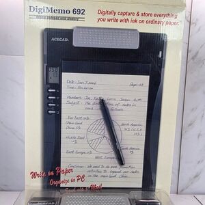 ACE CAD DigiMemo 692 Digital Notepad With Memory‎ Capture on Paper New NOS